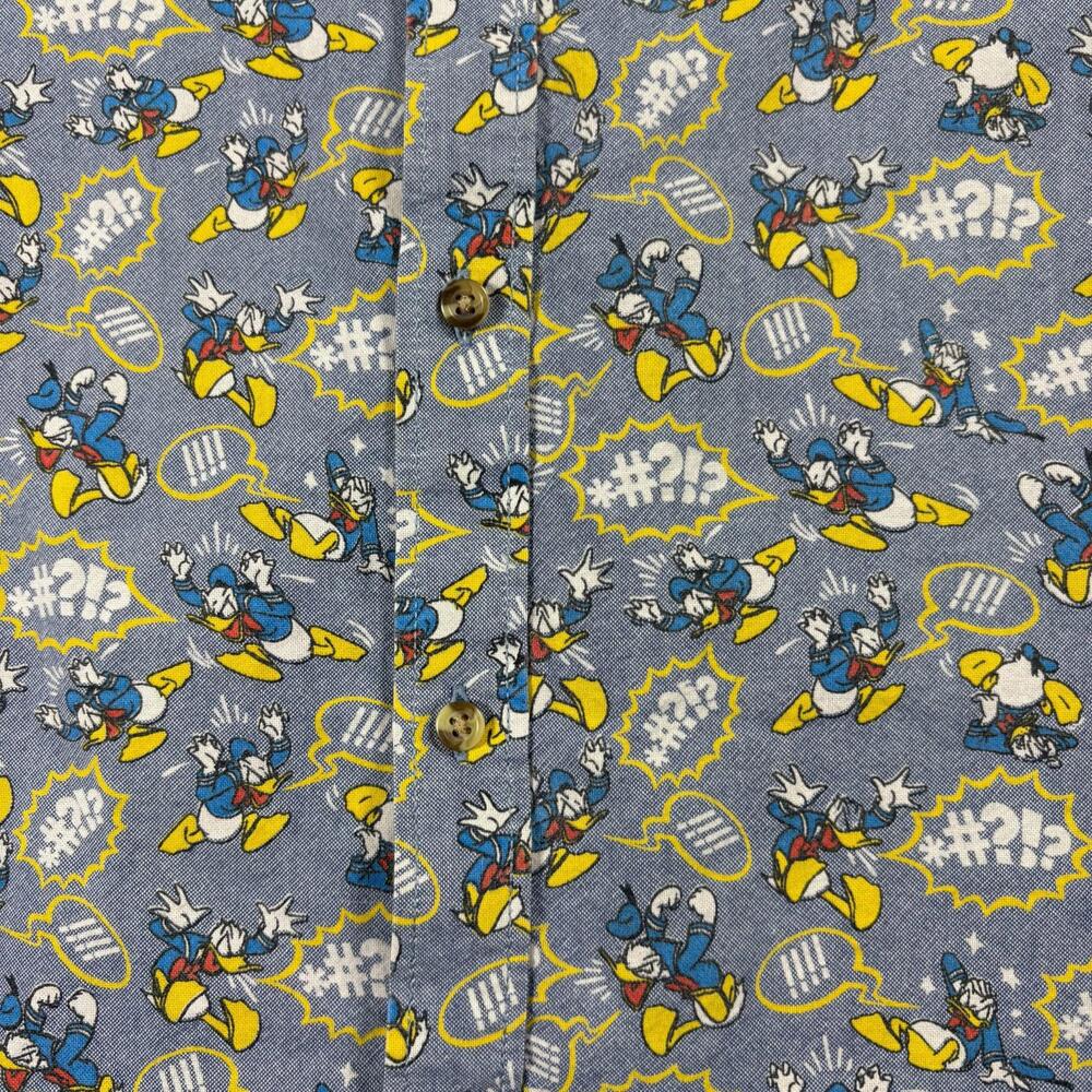 Vans Disney Mens Shirt Medium Donald Duck Button Up Vintage Y2K Skate Street - Picture 2 of 8